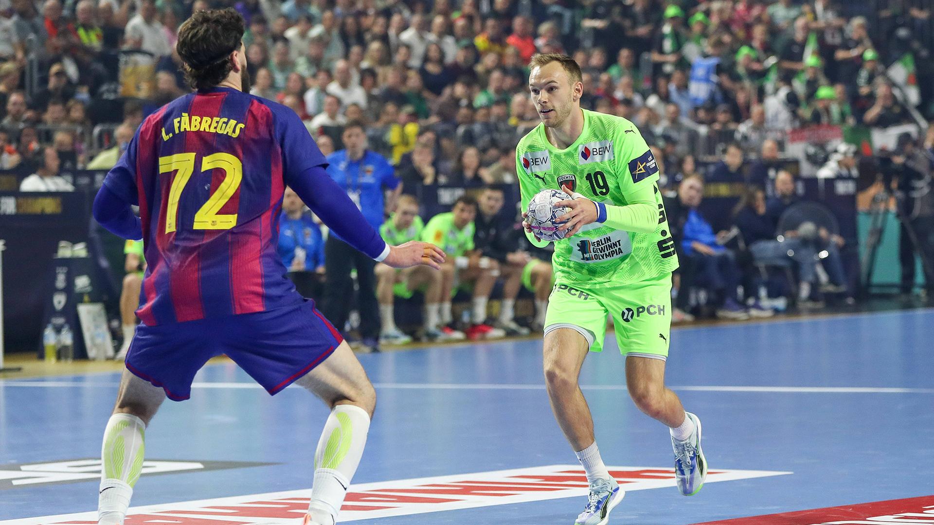 FÃ¼chse-Spieler Mathias Gidsel im Finale gegen Barcelona (imago images/Jan Huebner) | imago images/Jan Huebner