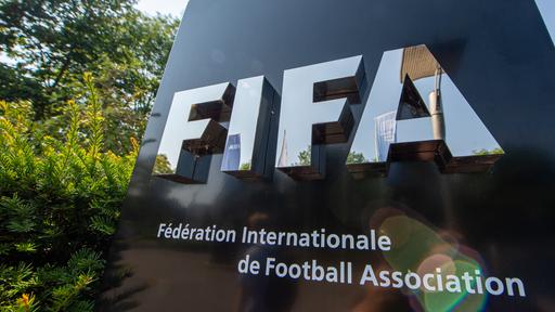 Das Logo der FIFA in Zürich