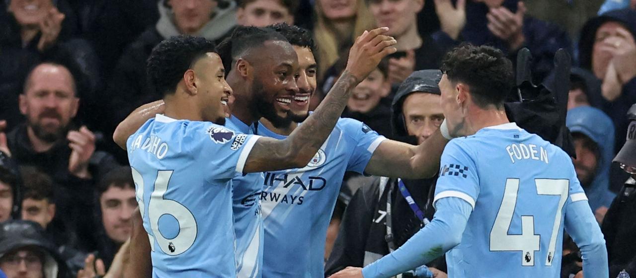 Antoine Semenyo i Manchester Cityt feston golin e tij me shokët e skuadrës