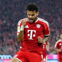 Bayerns Luis Diaz jubelt nach seinem Treffer zum 1:0 gegen RB Leipzig
