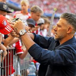 RB-Trainer Martín Demichelis in der Münchner Allianz Arena