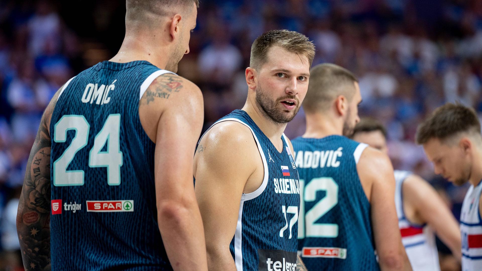 Luka Doncic mit Sloweniens Basketballern bei der EM | imago images