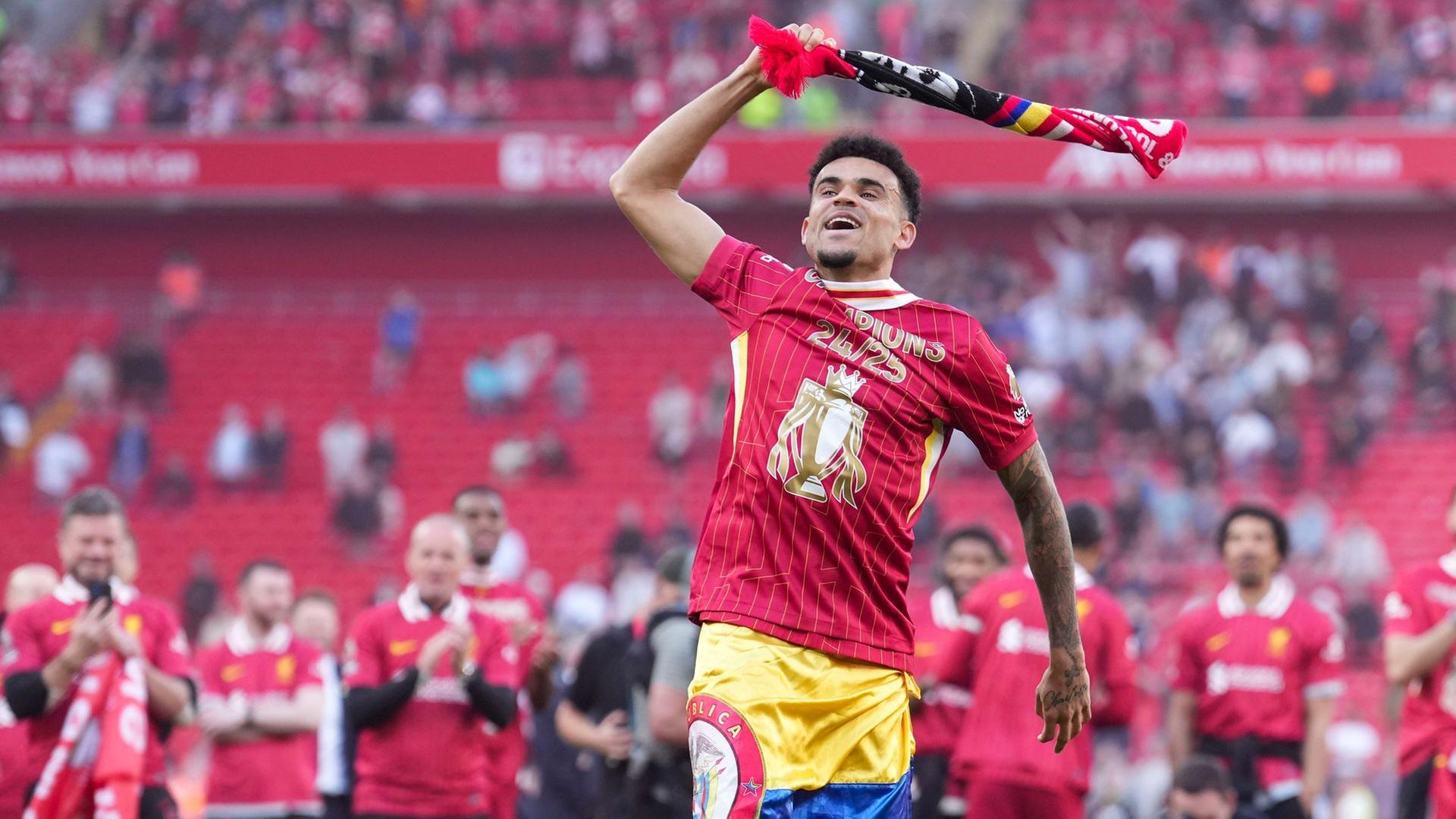 Luis Diaz im Trikot des FC Liverpool | picture alliance / ASSOCIATED PRESS | Jon Super