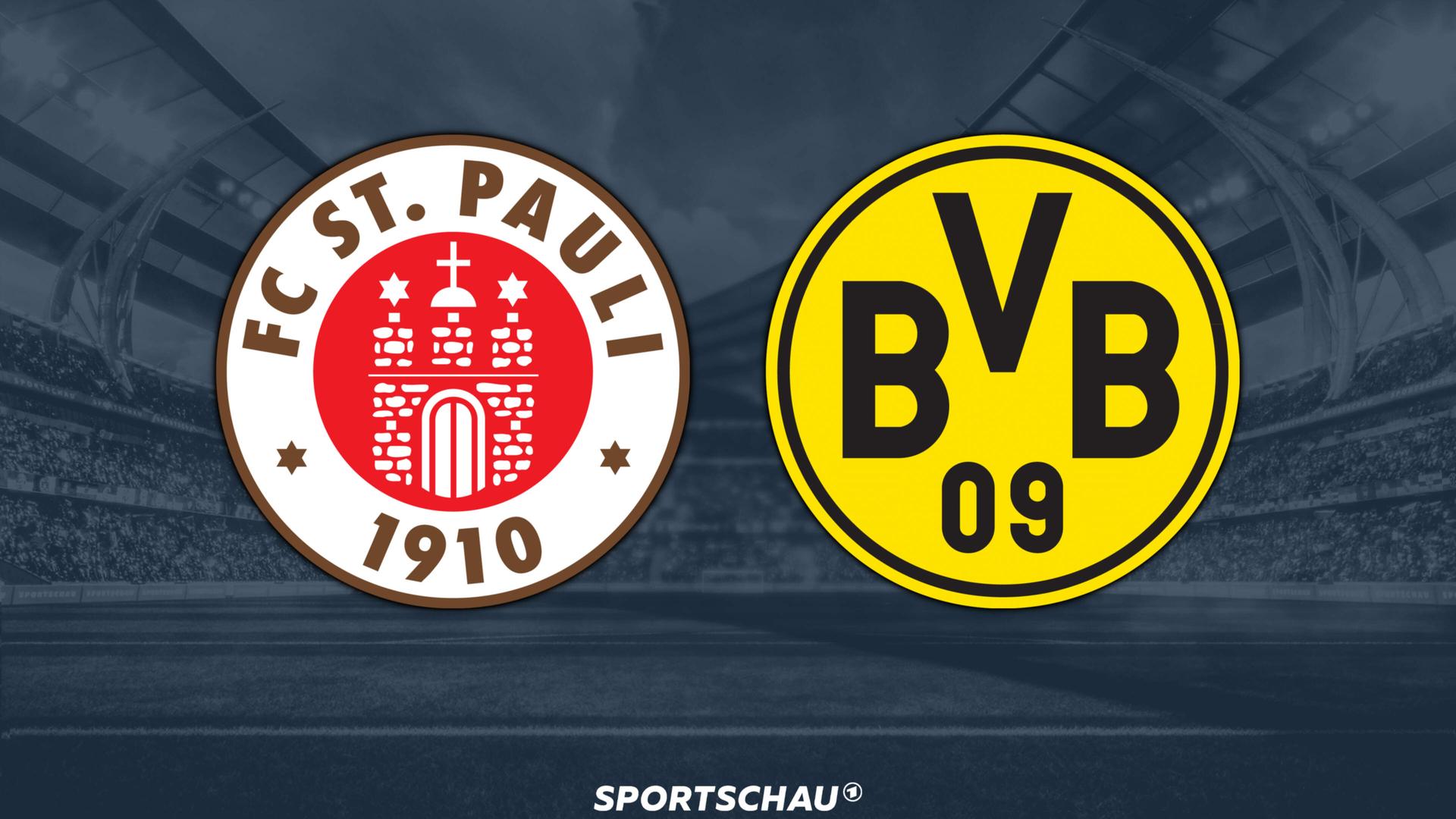 Logo FC St. Pauli gegen Borussia Dortmund | ARD