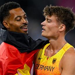 Emil Akyekum und Owe Fischer-Breiholz bei der Leichtathletik-EM in Birmingham.