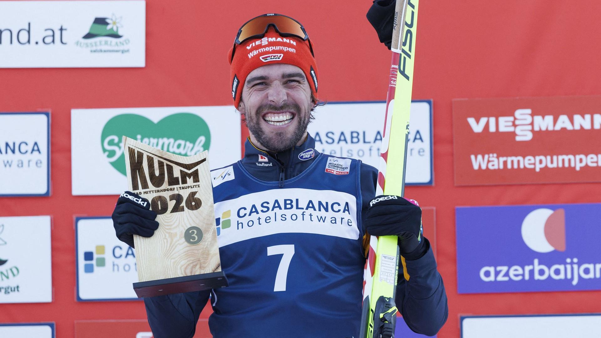 Nordische Kombination: Rydzek sprintet am Kulm noch aufs Podium