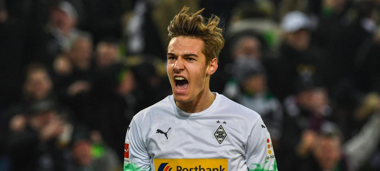 Bejubelt seinen Treffer gegen Mainz: Gladbachs Florian Neuhaus | imago images/Nordphoto Bejubelt seinen Treffer gegen Mainz: Gladbachs Florian Neuhaus