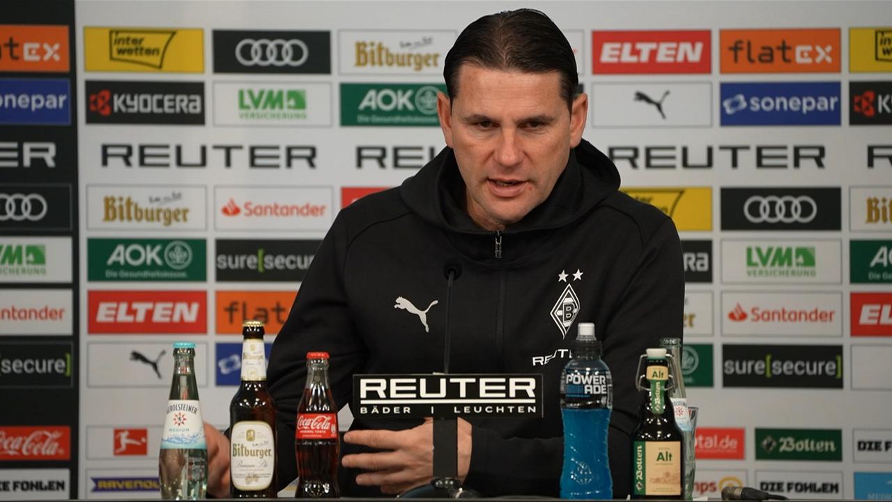 Gladbach-Trainer Gerardo Seoane in der Pressekonferenz | ARD
