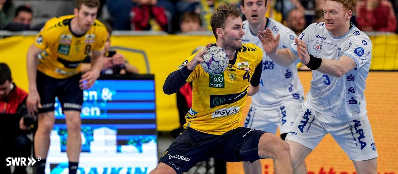 Szene aus der Löwen-Begegnung am 20. Februar gegen den TBV Lemgo Lippe (32:30)