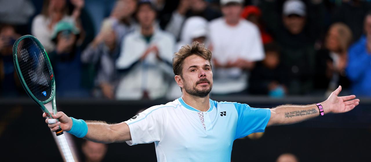 Stan Wawrinka bei seinem Zweitrunden-Match 