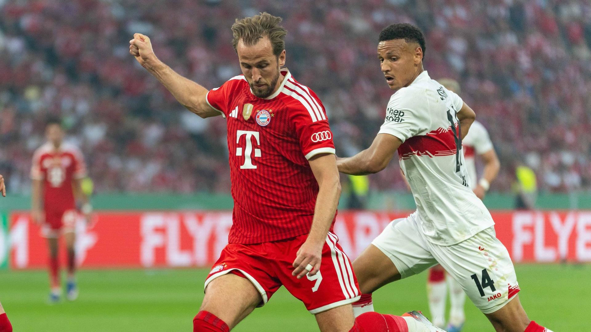 DFB-Pokalfinale: Bayern München gegen VfB Stuttgart - das Tor von Harry Kane