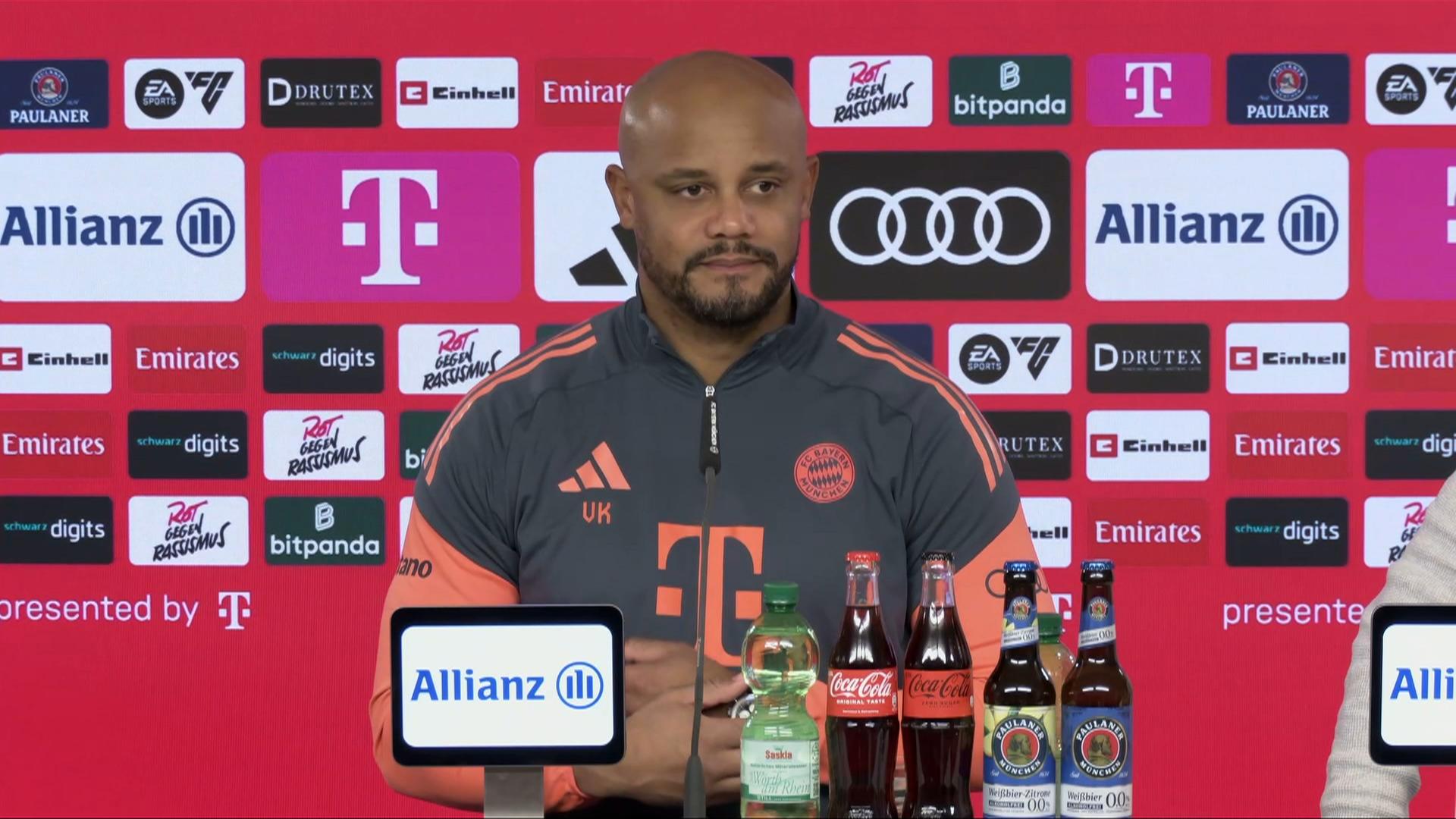 Vincent Kompany während einer Pressekonferenz | Sportschau