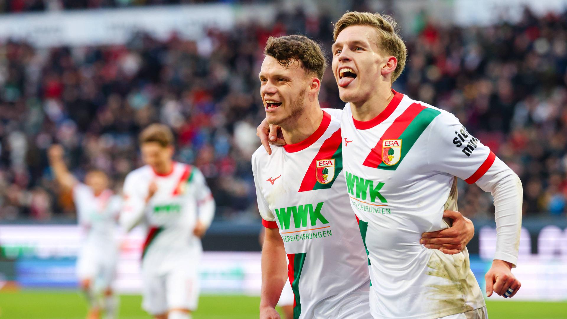 Robin Fellhauer und Anton Kade jubeln | IMAGO/DiZ-PiX