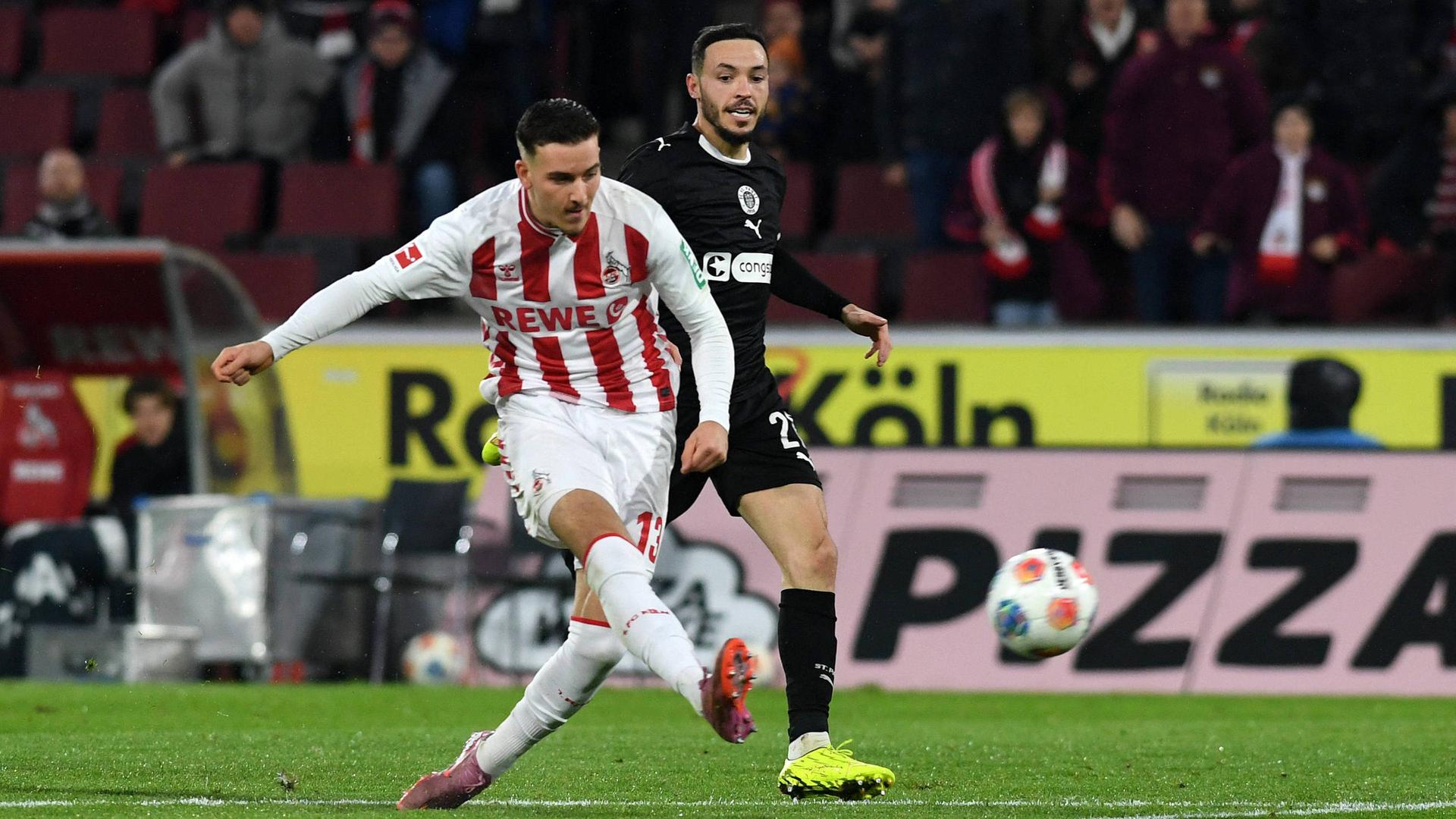 Kölns Said El Mala schießt | IMAGO/DeFodi Images