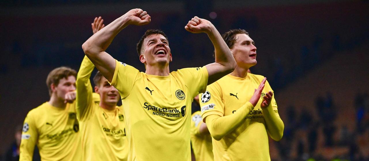 FK Bodö/Glimt bejubelt den Sieg gegen Inter Mailand