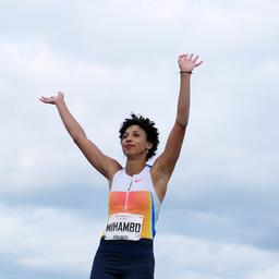 Malaika Mihambo beim 60. Pfingstsportfest in Rehlingen