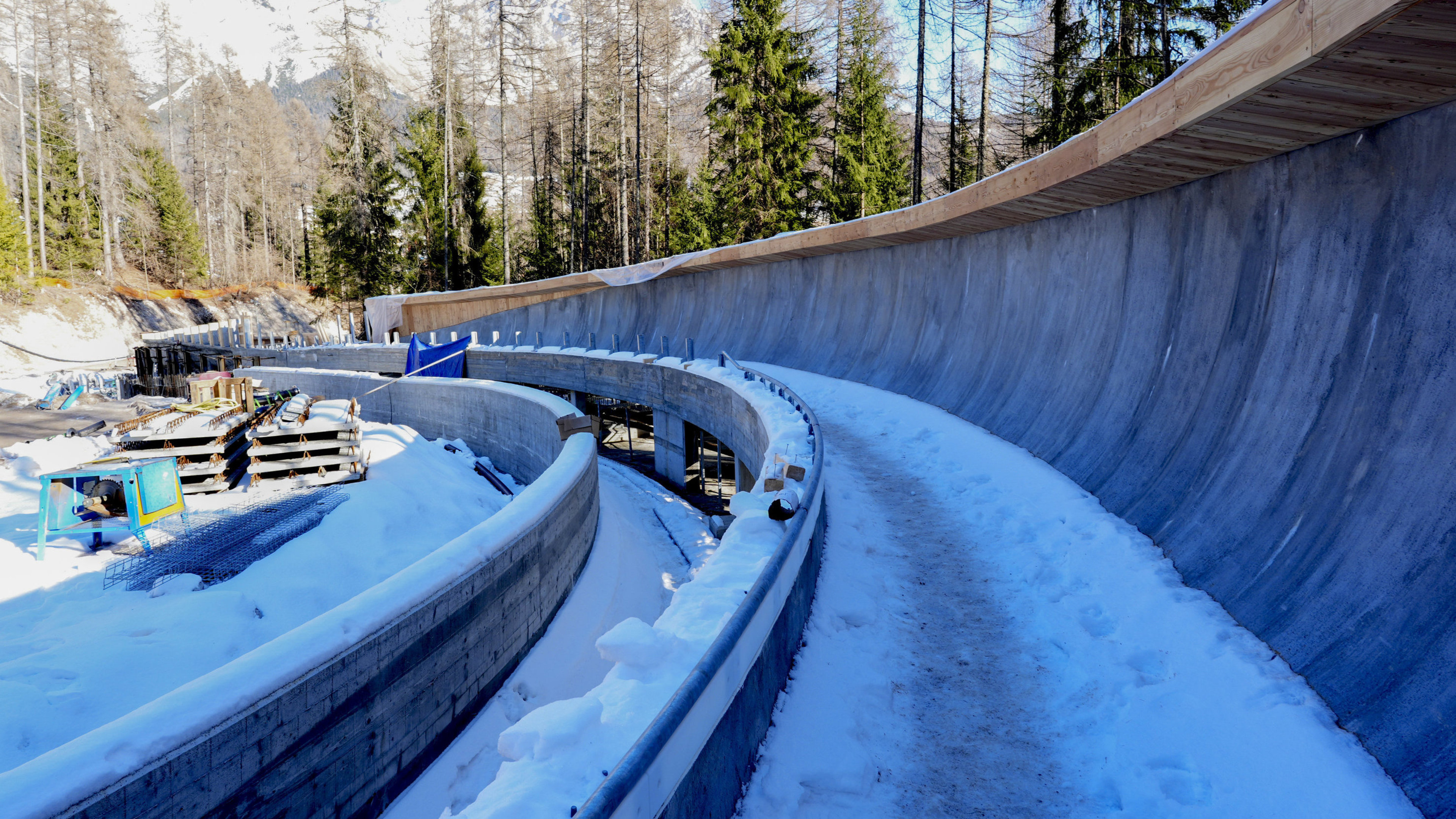 Die Bobbahn in Cortina