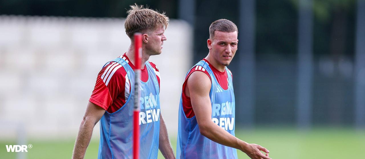 Marius Bülter und Said El Mala im Training