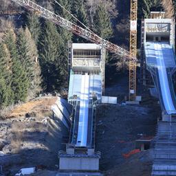Baustelle in Predazzo, Val di Fiemme 
