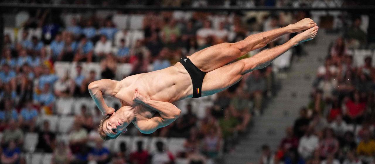 Moritz Wesemann im Finale vom 3 Meter-Brett