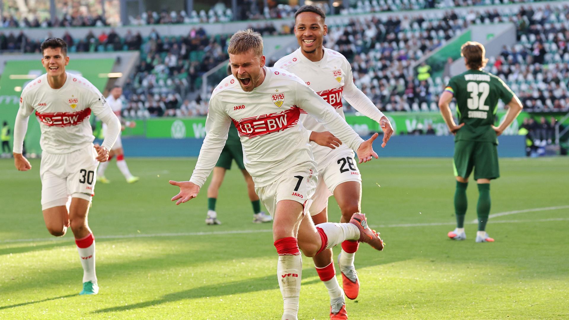 Maximilian Mittelstädt jubelt in Wolfsburg | picture alliance / Pressefoto Baumann