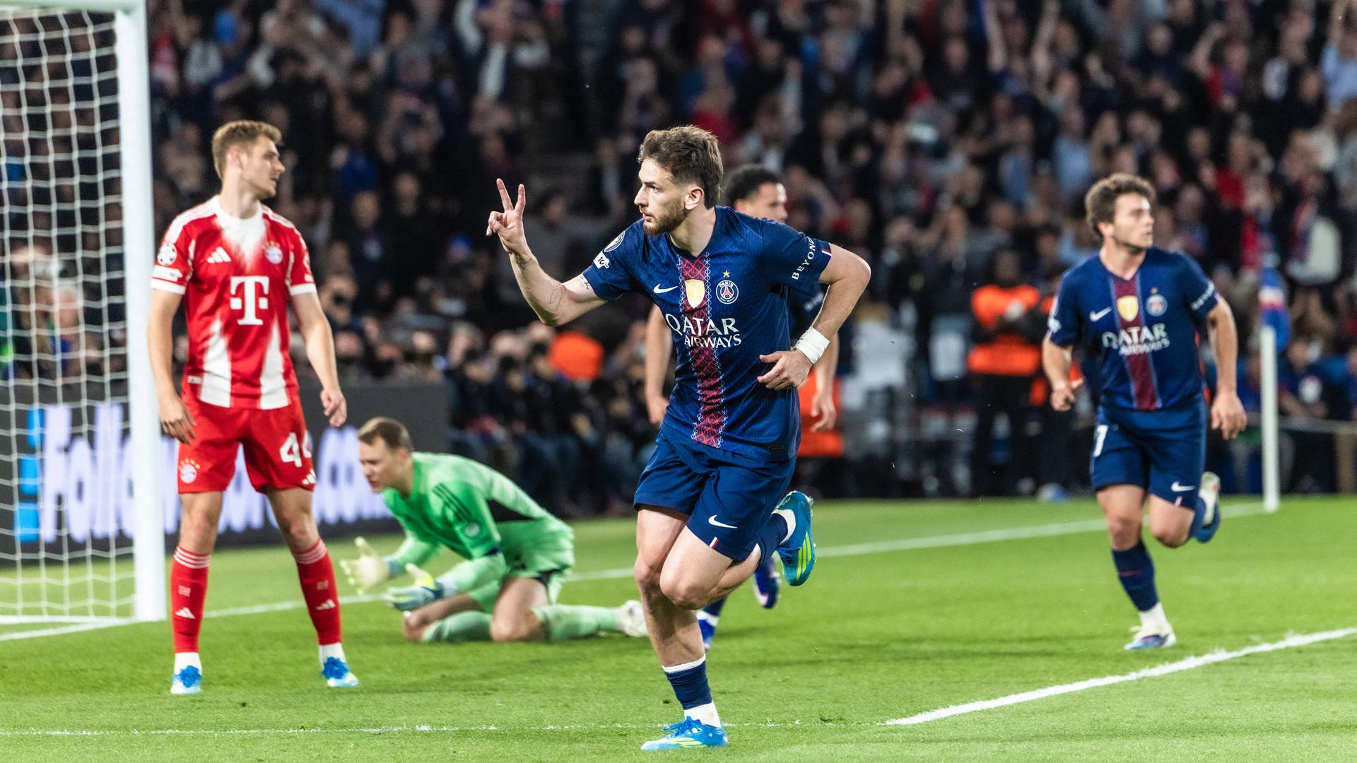 Paris-Profi Khvicha Kvaratskhelia jubelt nach seinem Ausgleichstreffer zum 1:1 | IMAGO / Bestimage